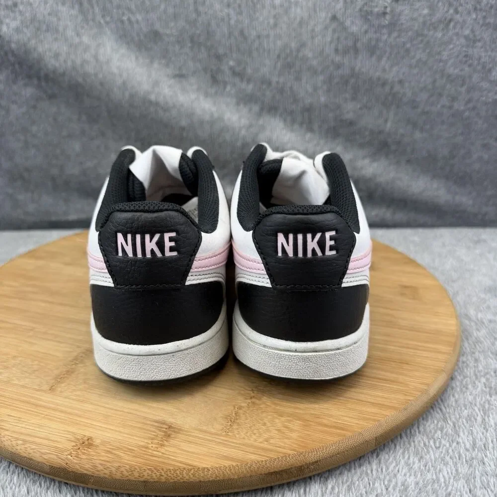 Nike Shoes Womens Size 7 Black White Pink Leather Low Top Sneakers DH3158-008 - Picture 5 of 10